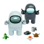 Bizak Among Us - Figura de Acción Pack de 2 en Caja Blanco + Negro