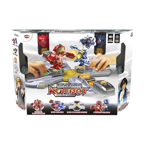 Bizak Biosaurus Kombat Estadio Arena Kombat, descubre y construye las 2criaturas electrónicas de 9cm con las 20piezas incluidas