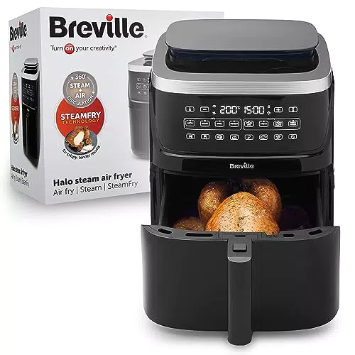 Freidora de Aire Breville Digital 7L con Tecnología Vapor SteamFry - 50% Más Eficiente - 1700W