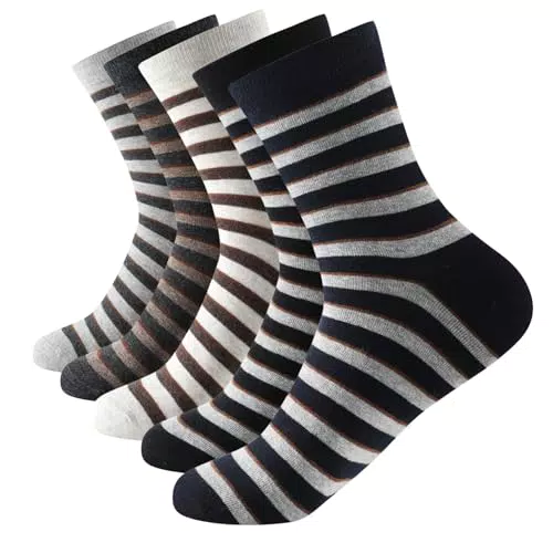 Calcetines Hombre, 6 Pares, Estampados, Rayas, Multicolor