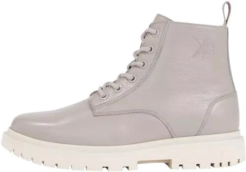 Calvin Klein Botas Eva Mid con Cordones LTH WL Wn, Bota Media Mujer