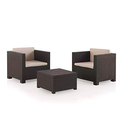 Conjunto de jardín diva tete a tete beige