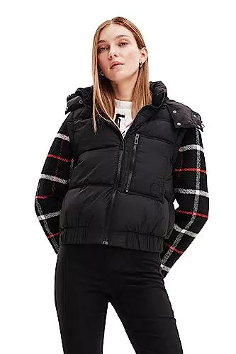 Desigual Padded_Block Pantalones Cortos para Mujer con Forro Polar