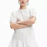 Desigual Vest_Limon 1000 Vestido, Blanco, XL para Mujer