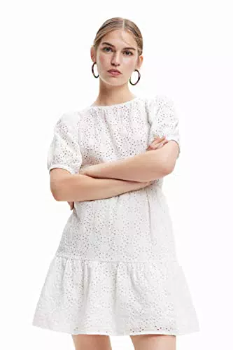Desigual Vest_Limon 1000 Vestido, Blanco, XL para Mujer