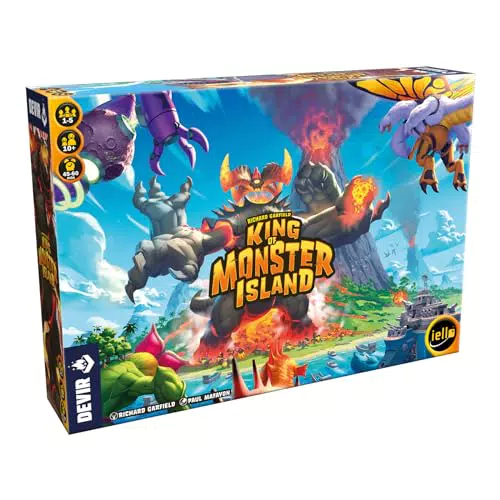 Juego de Mesa Devir - Rey de la Isla de los Monstruos, Divertido para Amigos, Edad 10+