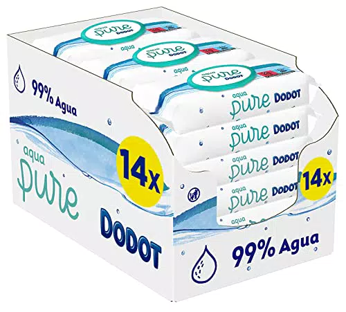 Toallitas Dodot Aqua Pure para Bebé - Hipoalergénicas y 99% Agua