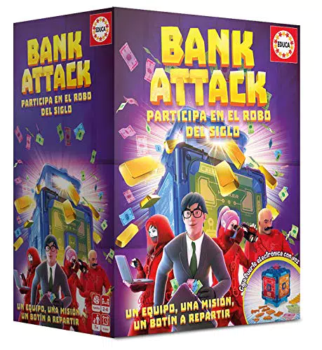 Educa - Bank Attack Juego de Mesa, Color versión española