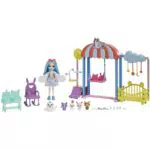 Muñeca cigüeña Enchantimals Guardería Starley Stork con 5 Mascotas - Mattel