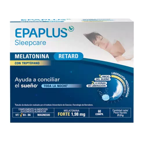 EPAPLUS Sleepcare, Melatonina Retard con Triptófano