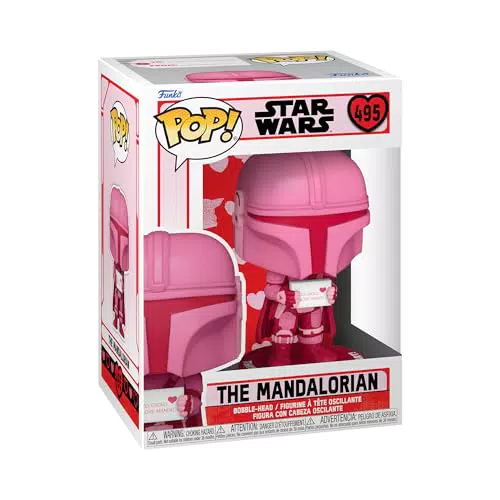Funko Pop! Star Wars: Valentines - Mandalorian - The Mandalorian - Figura de Vinilo Coleccionable - Idea de Regalo- Mercancia Oficial - Juguetes para Niños y Adultos - TV Fans