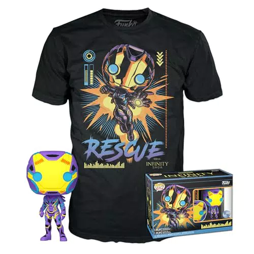 Funko Pop! & tee: Marvel Blacklight - Rescue M - Medium - Camiseta