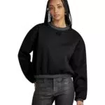 Sudadera G-STAR RAW Badge Logo Oversized para Mujer - Negro
