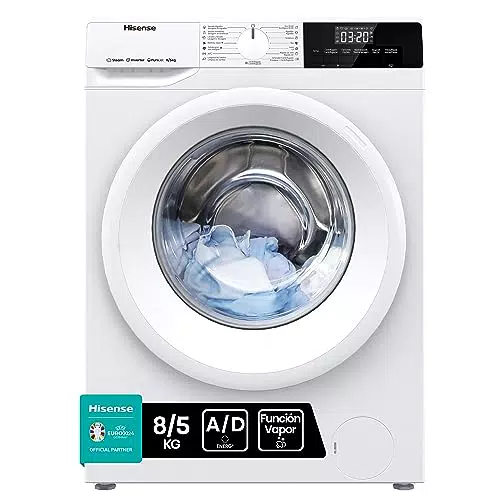 Hisense WDQE8014EVJM Lavadora Secadora 8+5 Kg, 1400 rpm