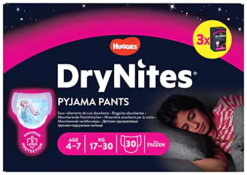 Huggies DryNites Calzoncillos absorbentes para niño 4-7