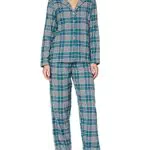 Conjunto de Pijama de Manga Larga en Franela Mujer - Iris & Lilly