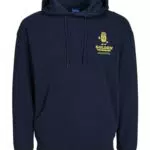 JACK & JONES Jortaco-Sudadera con Capucha, Azul Marino
