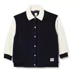 Lee Elongated Varsity Jacket Chaqueta, Navy, M para Mujer