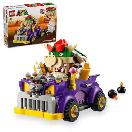 LEGO Super Mario Set de Expansión: Coche Monstruoso de Bowser Juguete Coleccionable con Figura del Personaje del Videojuego
