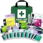 LEWIS-PLAST Kit completo de primeros auxilios 90 Piezas de primeros auxilios al aire libre - kit que cumple con las normas europeas