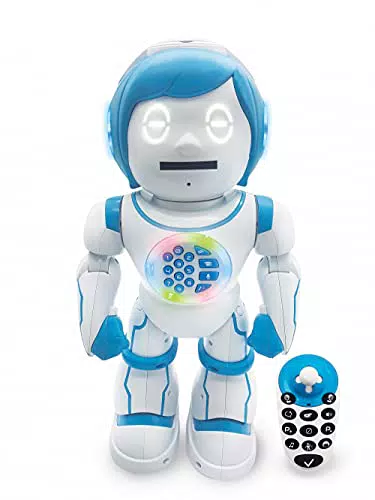 Robot Educativo Bilingüe Powerman Kid de Lexibook - Habla inglés y español, Baila, Toca música y Cuenta Historias