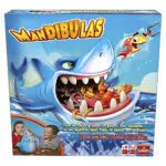 Mandibulas, Juego de Mesa, para niños partir de 4 años. Rescata los animalitos marinos sin que el Tiburón te atrape. Saca los peces de su mandíbula con tu caña de pescar