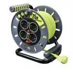 Enrollacables Masterplug Pro-XT de 4 Tomas con Interruptores - Cable de 25m