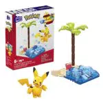 MEGA Construx Pokemon Pikachu Explosión en la playa Constructor de aventuras Set pequeño de bloques de construcción con personaje