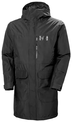 Mens Helly Hansen Rigging Ins Rain Coat, Negro