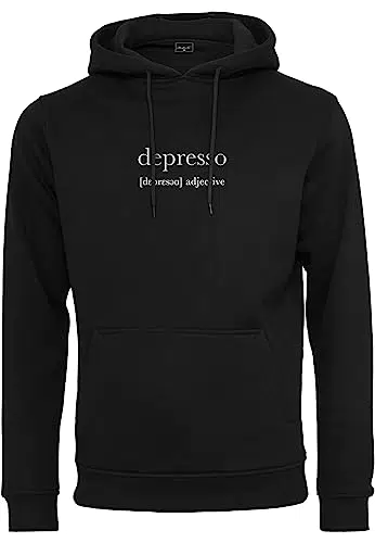 Sudadera con Capucha Mister Tee Depresso para Hombre - Negro