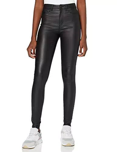 Noisy May NMCALLIE HW Skinny Coated Pants Noos Pantalón