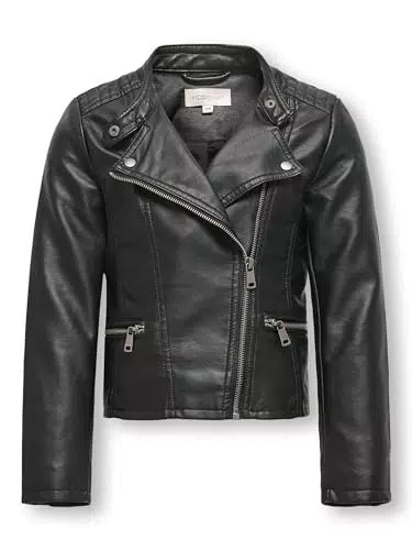 Only Niñas Konfreya Faux Leather Biker Otw Noos Chaqueta de cuero sintético