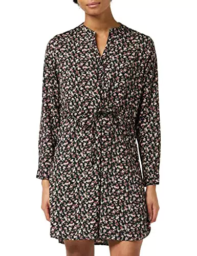 Only Onlcory L/S V-Neck Tunic Wvn Noos Blusas, Blue Indigo/Aop:Black Leo