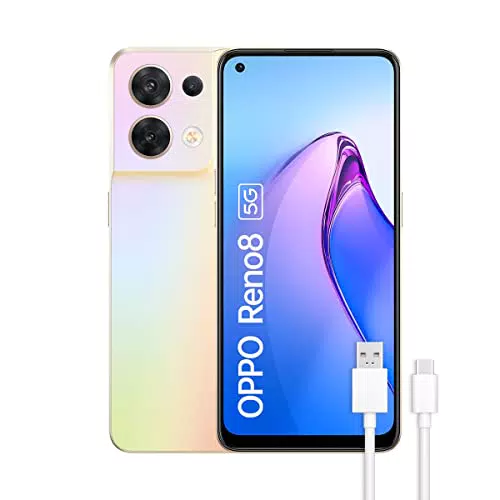 OPPO Reno8 5G - Smartphone Libre con Cámara 50MP, 8GB RAM, 256GB, Android, Batería 4500mAh y Carga Rápida 80W