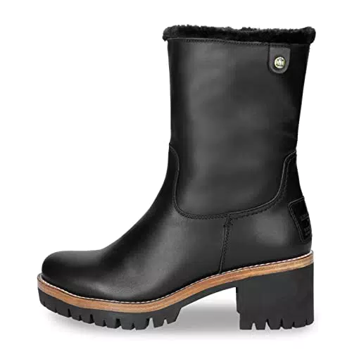 Panama Jack Piola, Mid Calf Boot Mujer, Negro