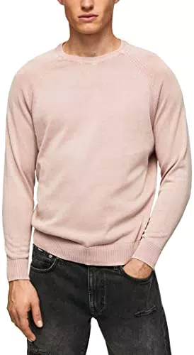Pepe Jeans James Crew Long Sleeves Knits, Rosa, L para Hombre