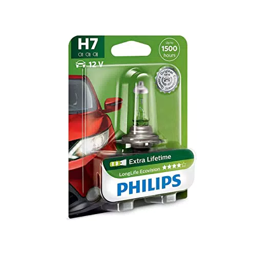 Philips 12972LLECOB1 LongLife EcoVision - Bombilla H7 para faros delanteros