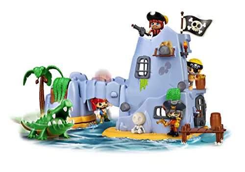 Pinypon Action- Isla Pirata del Capitán Caimán con 2 Figuras