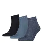 Calcetines PUMA Quarter Unisex Adulto - Azul