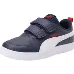 Puma Unisex Kids Courtflex V2 V Ps Sneakers, Peacoat-High Risk Red