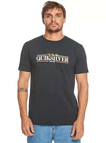 Quiksilver Gradient Line, Camiseta para Hombre Negro