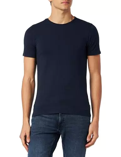 Springfield Camiseta, Azul Oscuro, S para Hombre