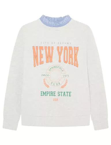 SPRINGFIELD Sudadera 1086227 Mujer, Gris Claro/Plata