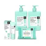 Suavinex Pack Cosmética Gran Formato: Gel-Champú Espumoso + Loción Hidratante + Crema Pañal + Pack Toallitas.