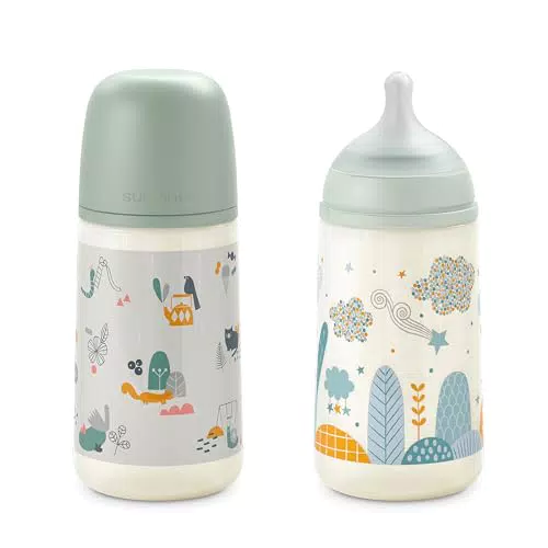 Set de 2 Biberones Anticólicos Suavinex con Tetina SX Pro de Silicona
