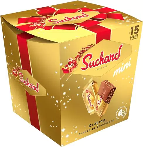 Suchard Mini Tabletas de Turrón de Chocolate con Arroz Inflado en Porciones Individuales 192g