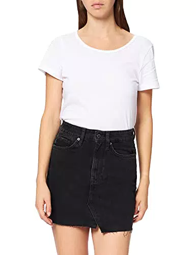 Superdry Denim Mini Skirt Falda, Dayle Mid Vintage, 27W para Mujer