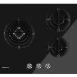 Taurus CG3HN/B - Placa de gas, 6050W, 3 zonas cocción