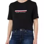Tommy Hilfiger Cn Ss Tee, Camisetas P/V para Mujer, Negro