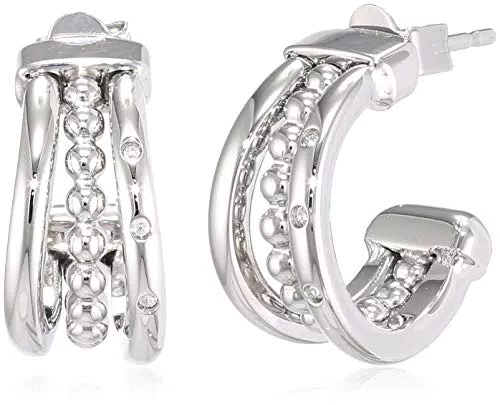 Pendientes de botón Tommy Hilfiger para Mujer de Acero Inoxidable con Cristales